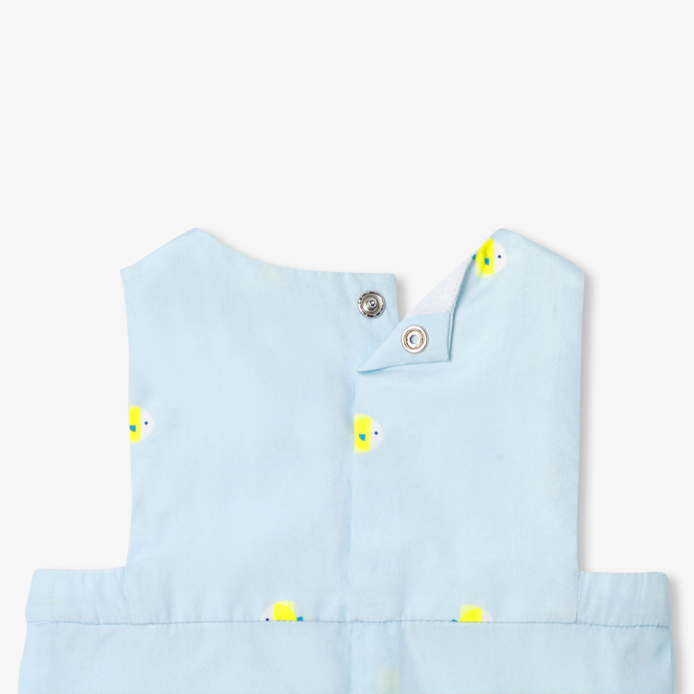 Baby boy poplin romper - bleu/multico