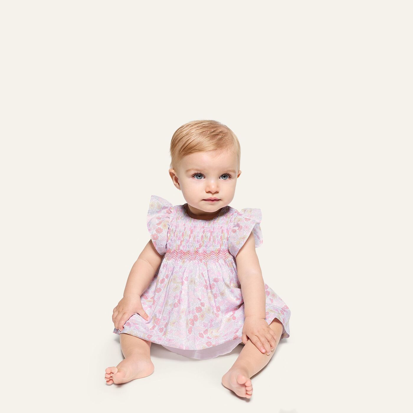 Baby girl dress in Liberty fabric - multico