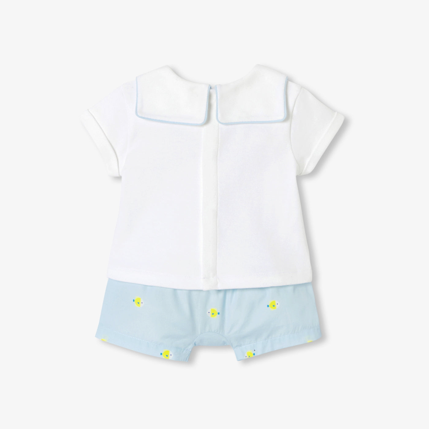 Baby boy cotton set - blanc/multico