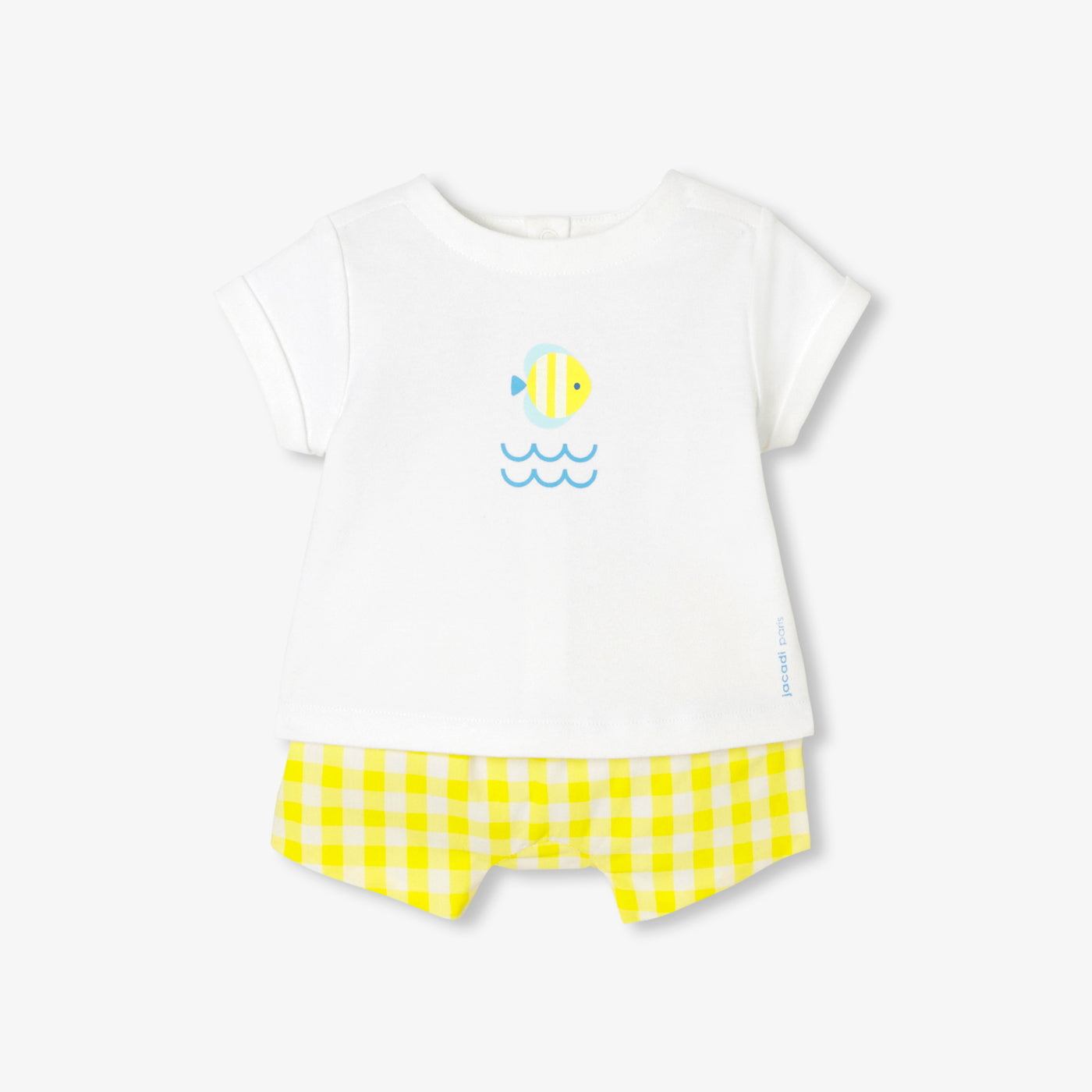 Baby boy cotton set - blanc/multico