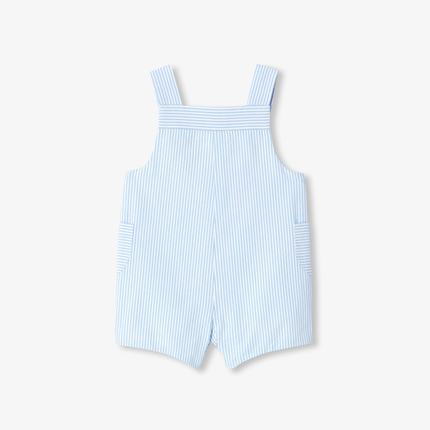Baby seersucker dungarees - blanc/bleu