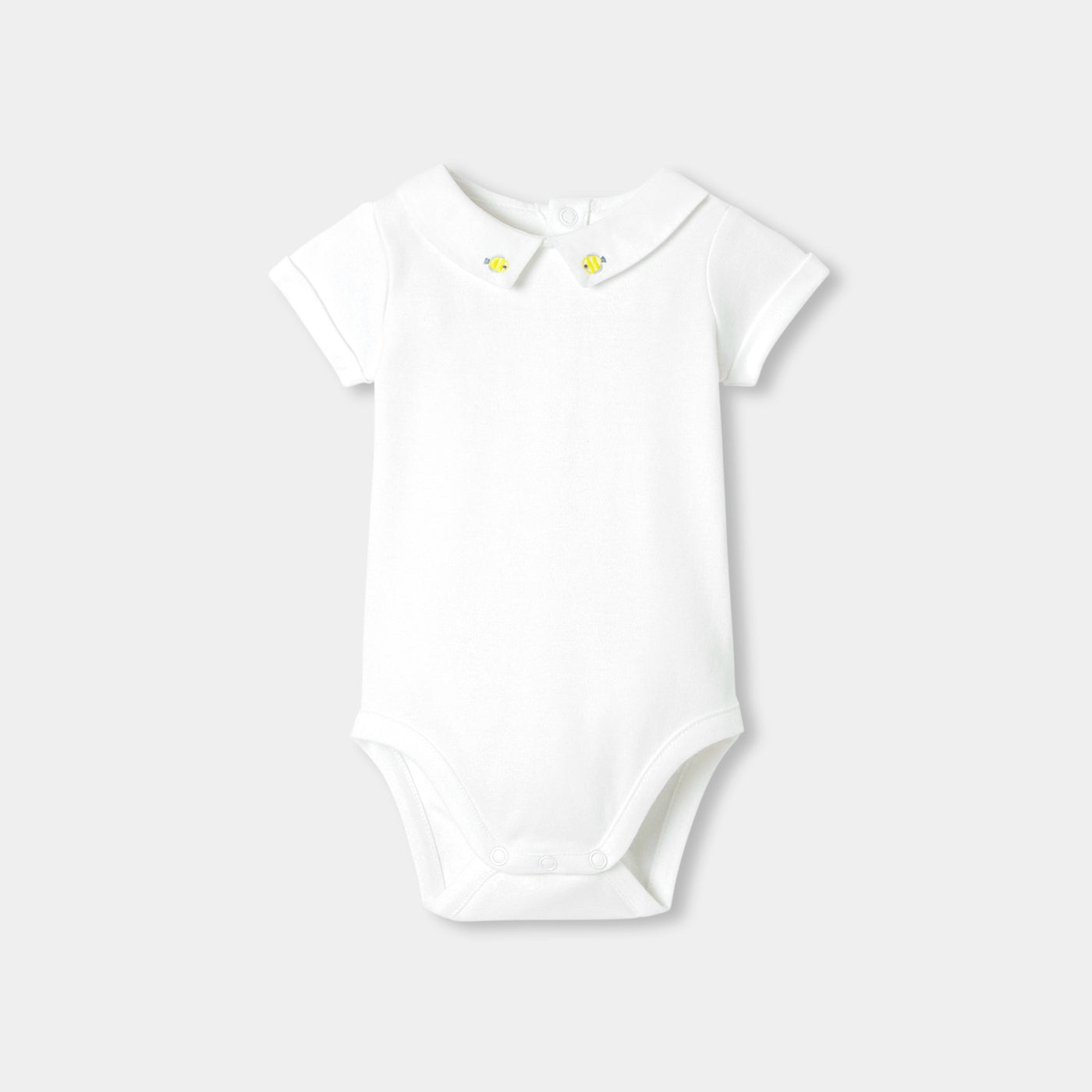 Baby boy interlock cotton bodysuit - blanc jacadi