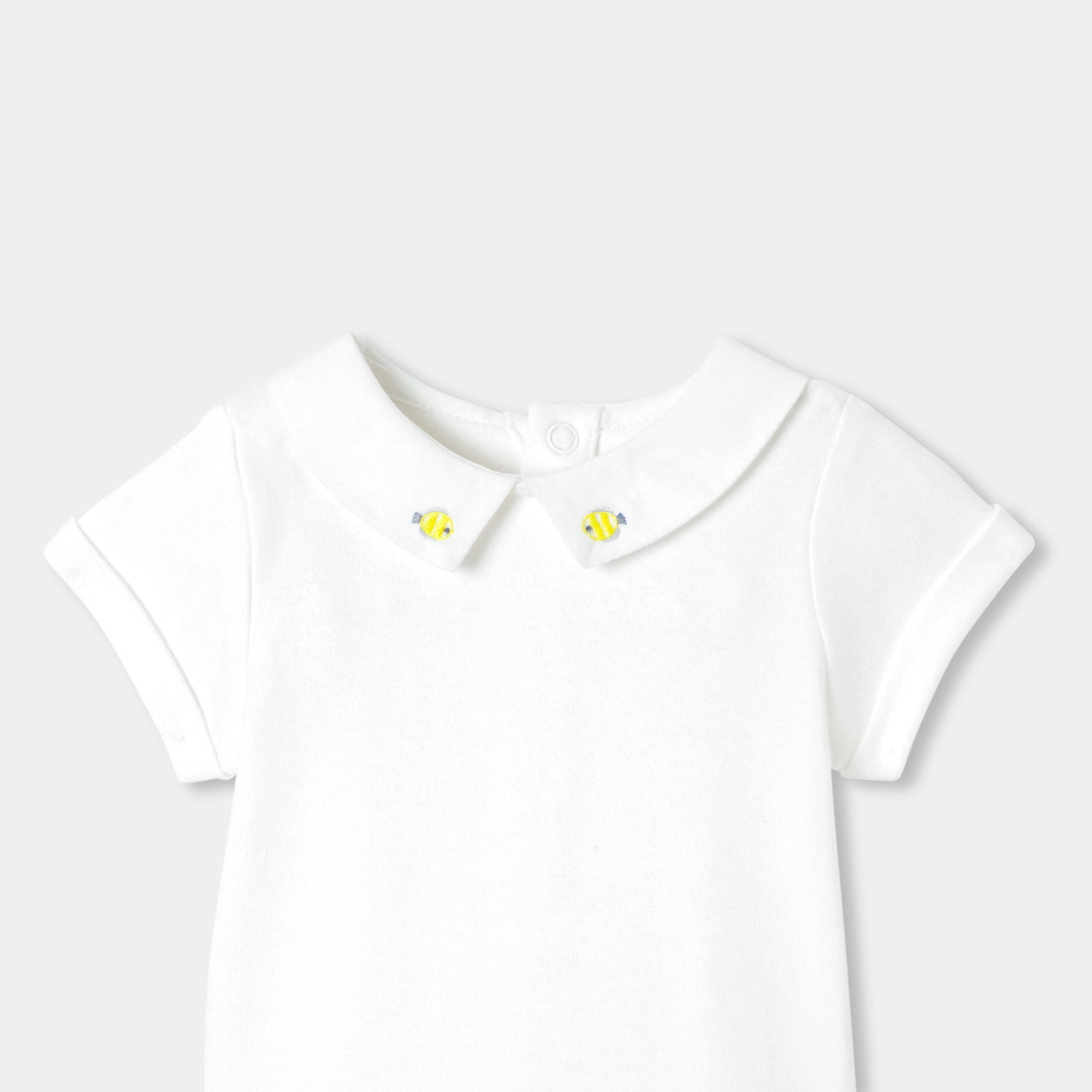 Baby boy interlock cotton bodysuit - blanc jacadi