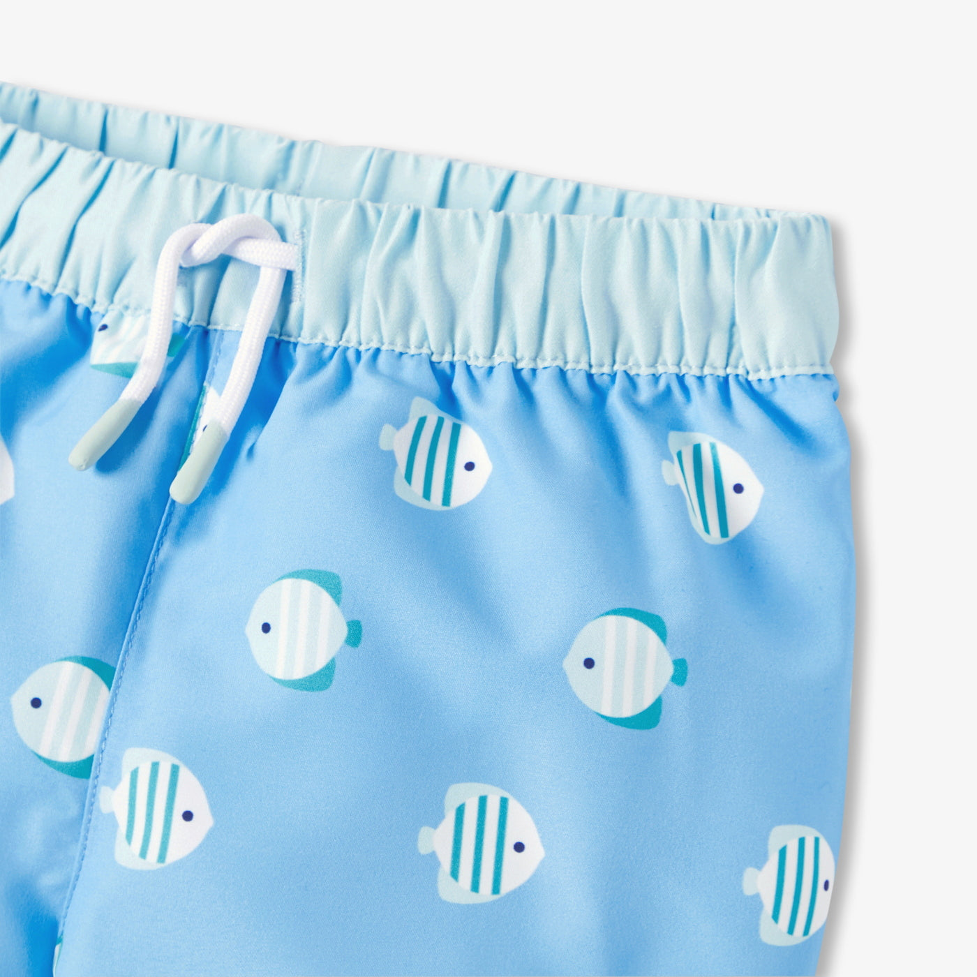 Baby swim shorts with fish pattern - bleu