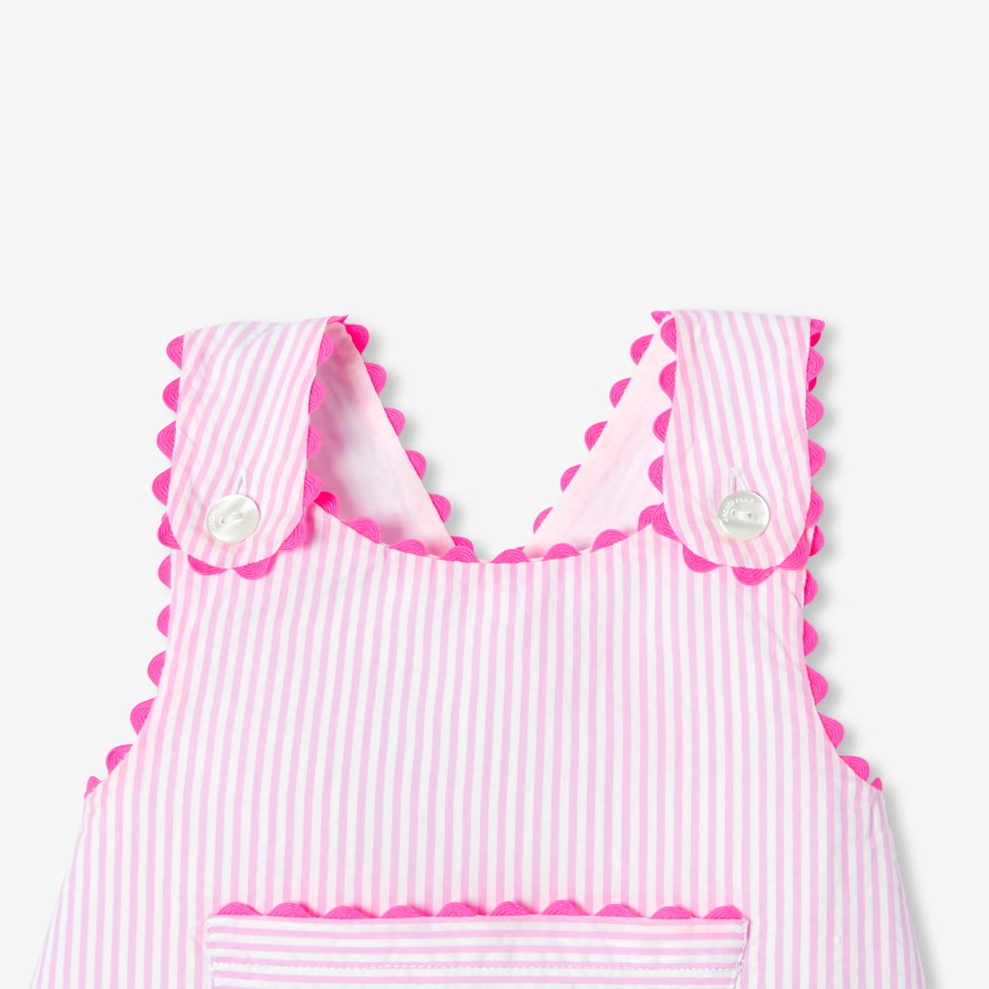 Baby girl striped cotton shorts set - blanc/rose
