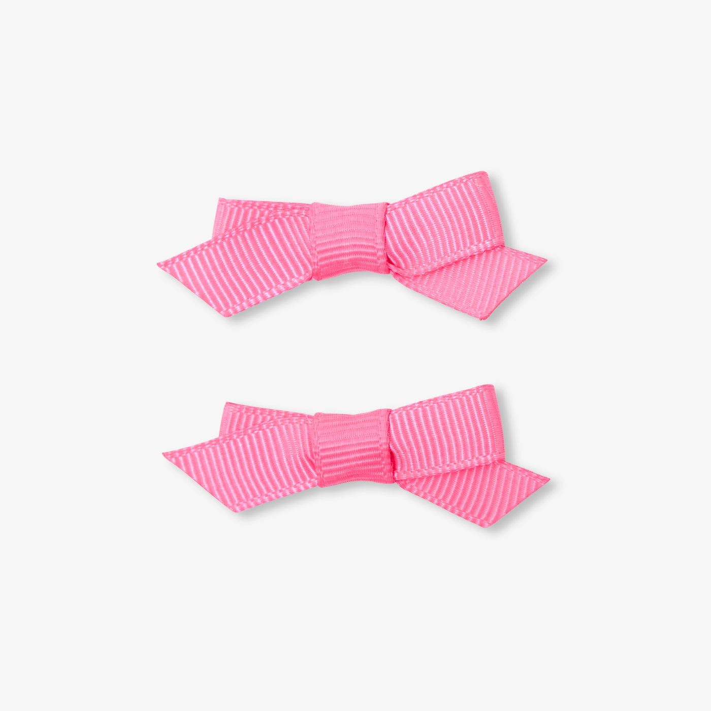 Baby girl crocodile clip duo with bow - rose couture
