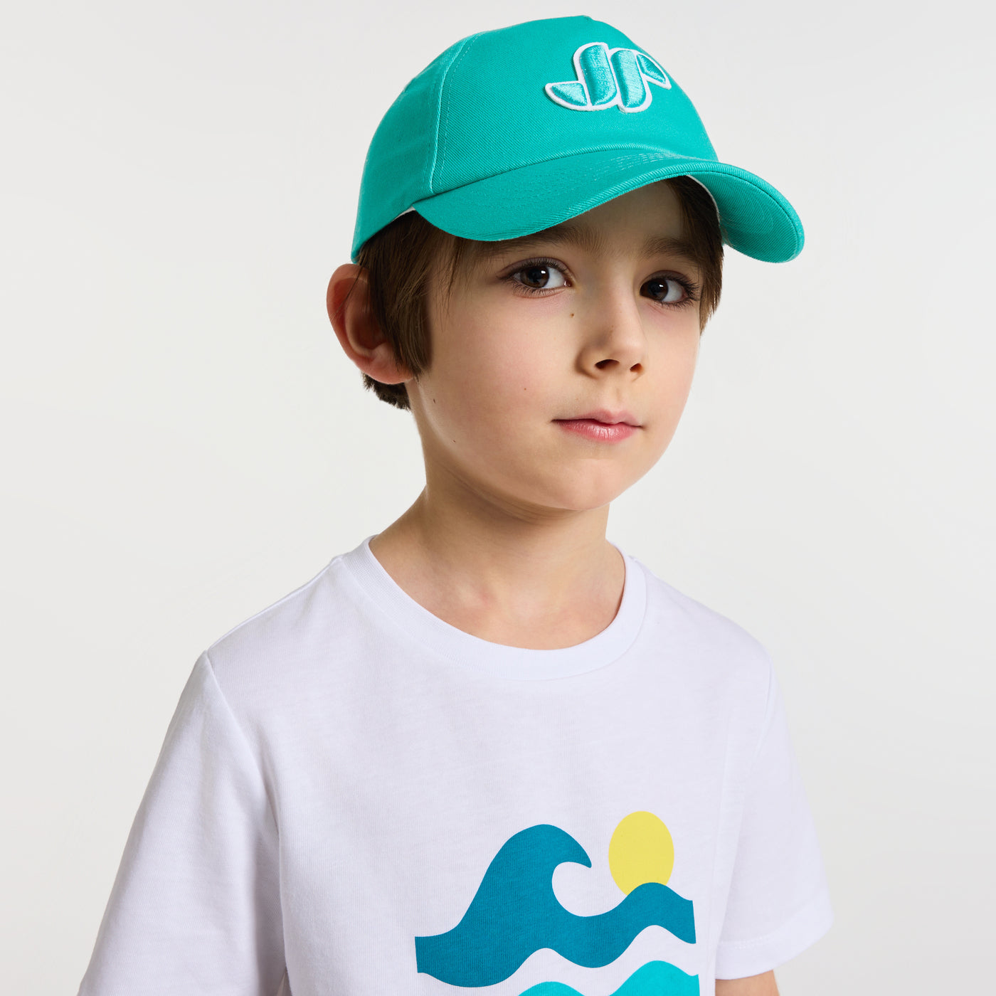 Child cotton twill cap - vert emeraude