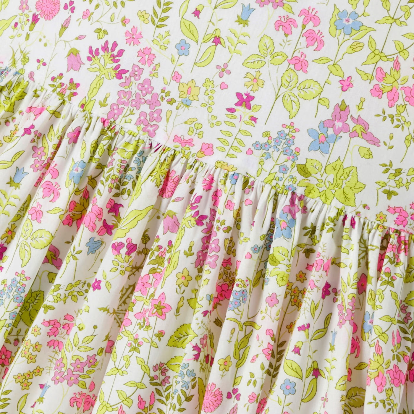 Girl halter neck dress in Liberty fabric - blanc/multico