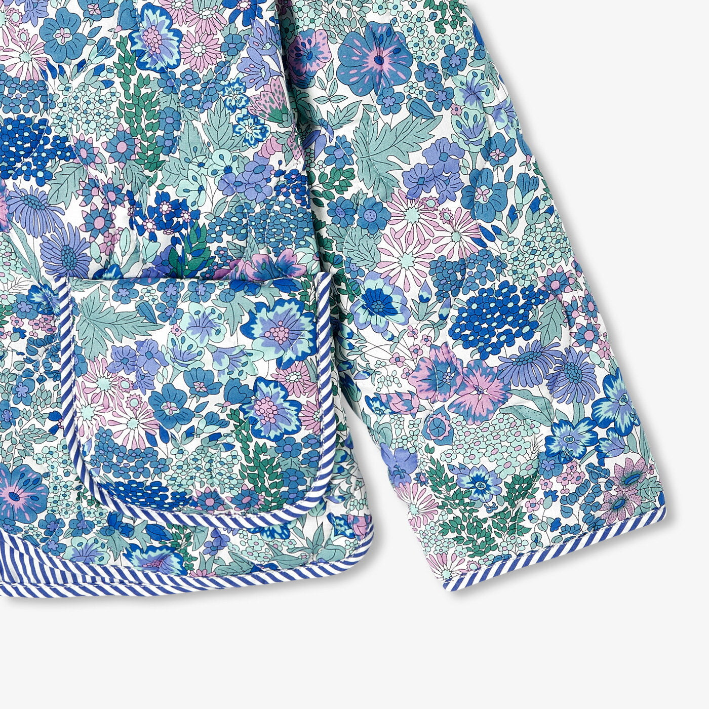 Girl Liberty fabric quilted jacket - bleu/multico