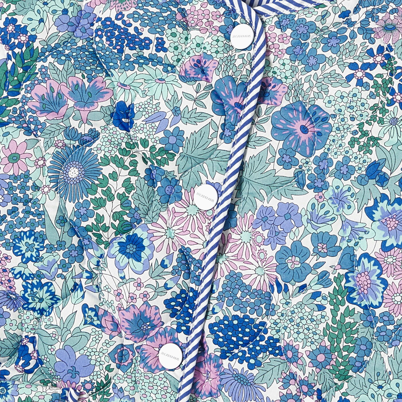 Girl Liberty fabric quilted jacket - bleu/multico
