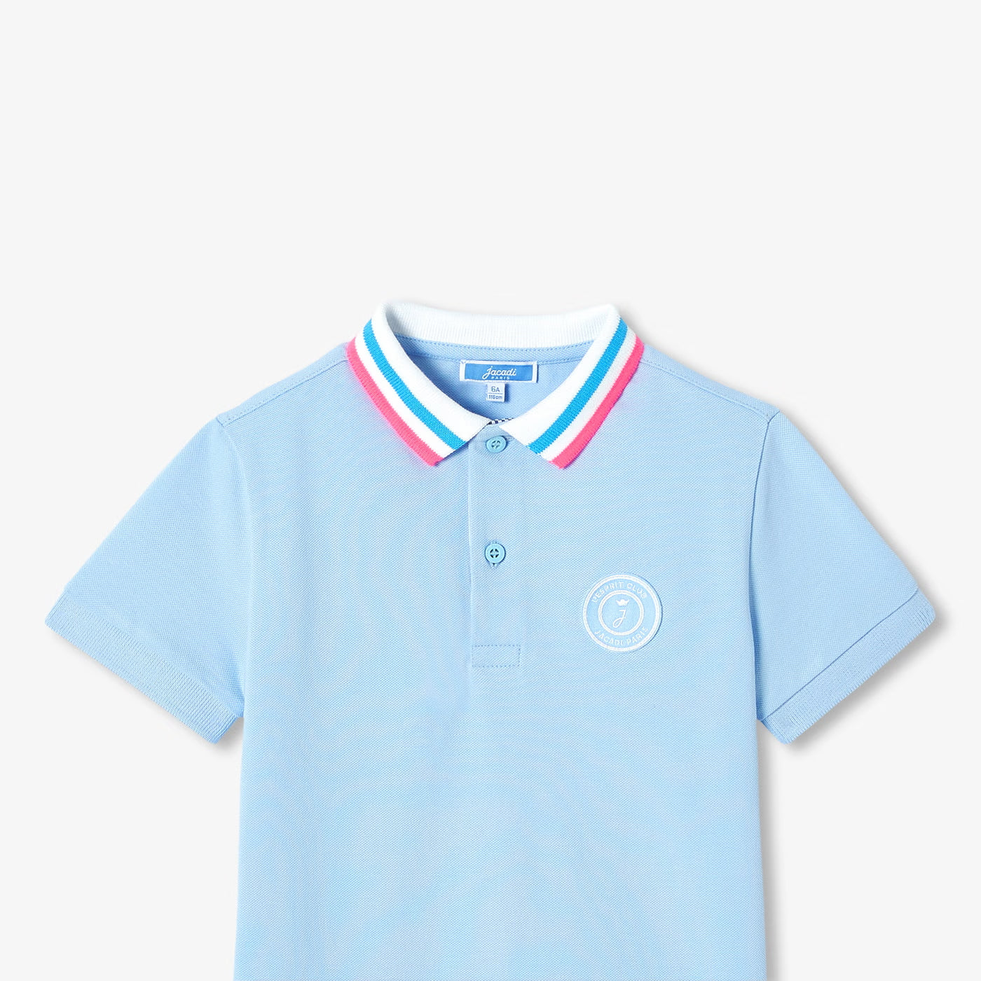 Boy mini piqué cotton polo shirt - baltique