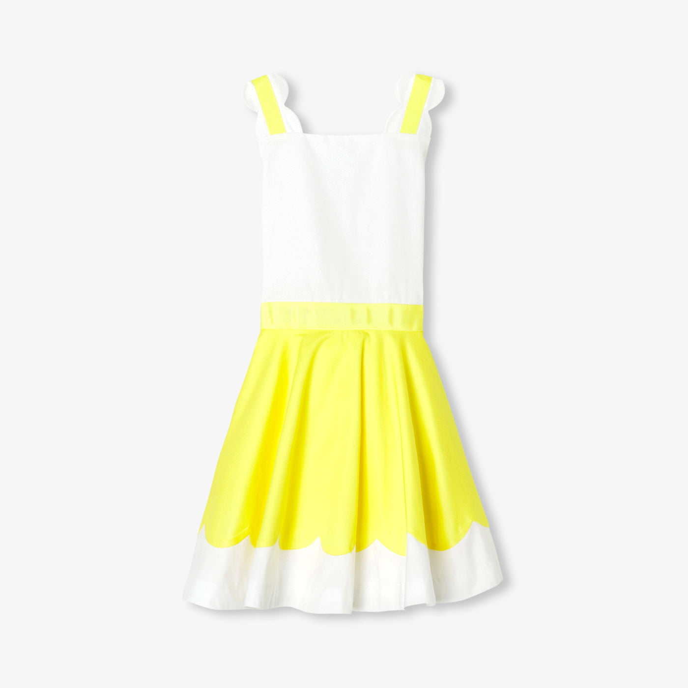 Girl ceremony dress - blanc/jaune