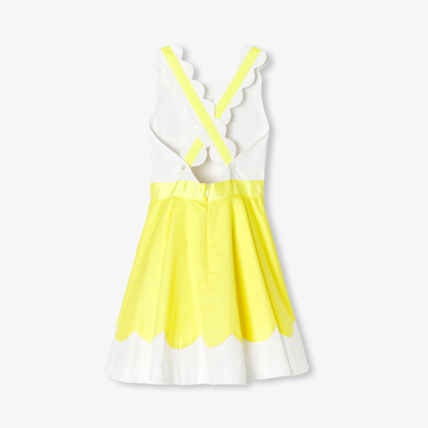 Girl ceremony dress - blanc/jaune