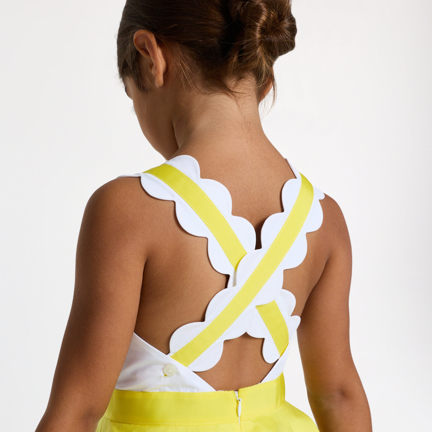 Girl ceremony dress - blanc/jaune