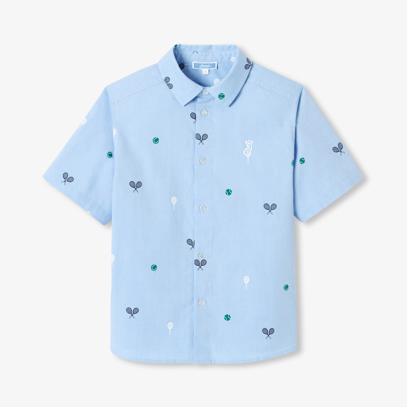 Boy short-sleeved shirt - bleu clair jacadi