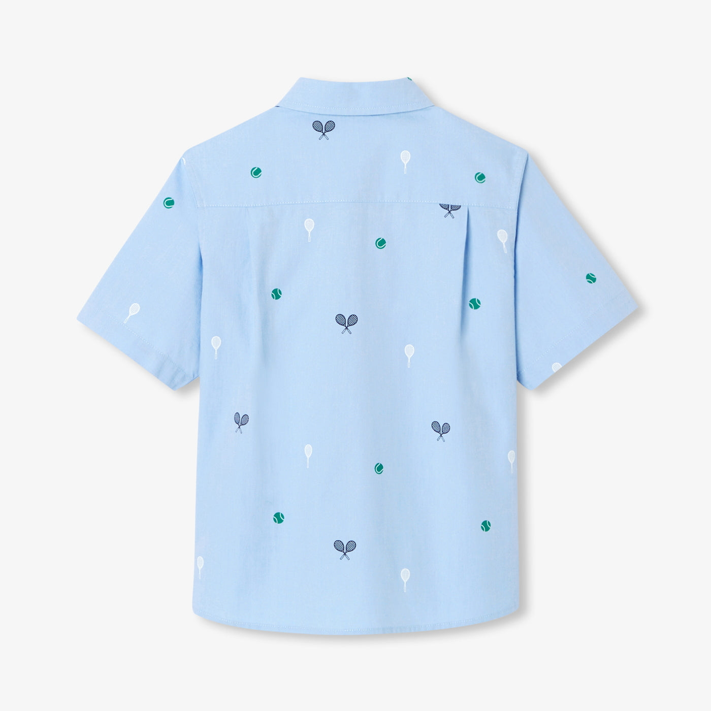 Boy short-sleeved shirt - bleu clair jacadi
