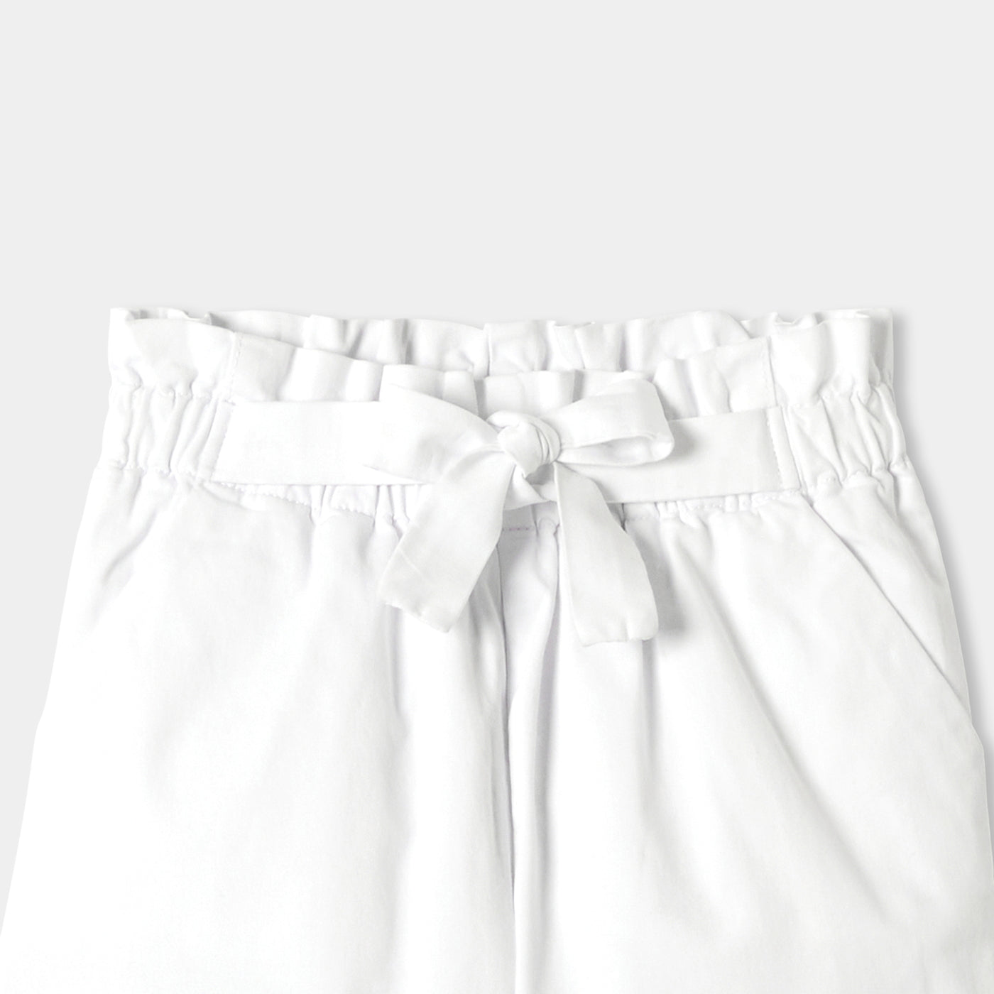 Girl wide-leg twill trousers - blanc jacadi