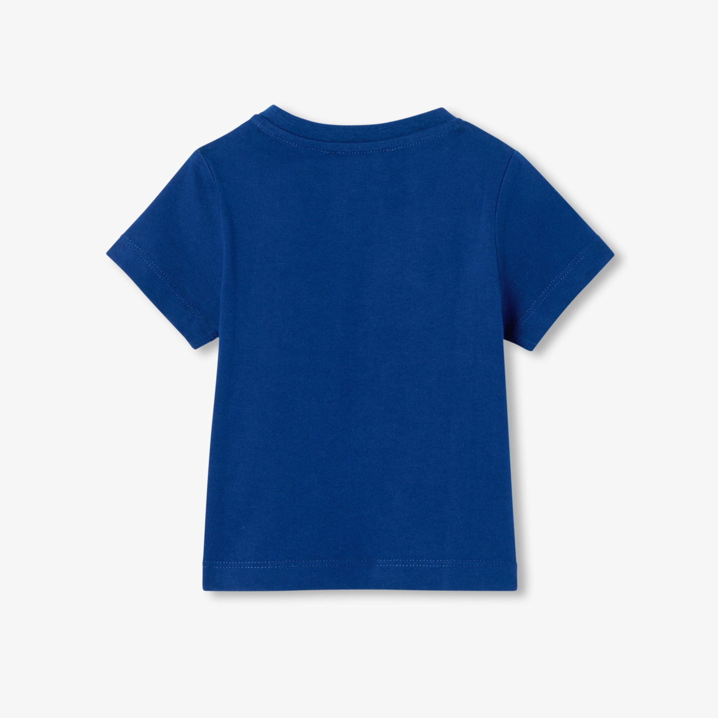 Baby short-sleeved cotton T-shirt - bleu fonce