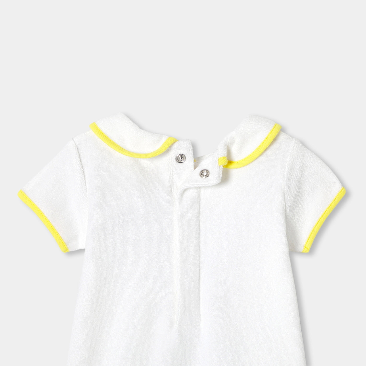 Baby girl French terry cotton romper - blanc jacadi
