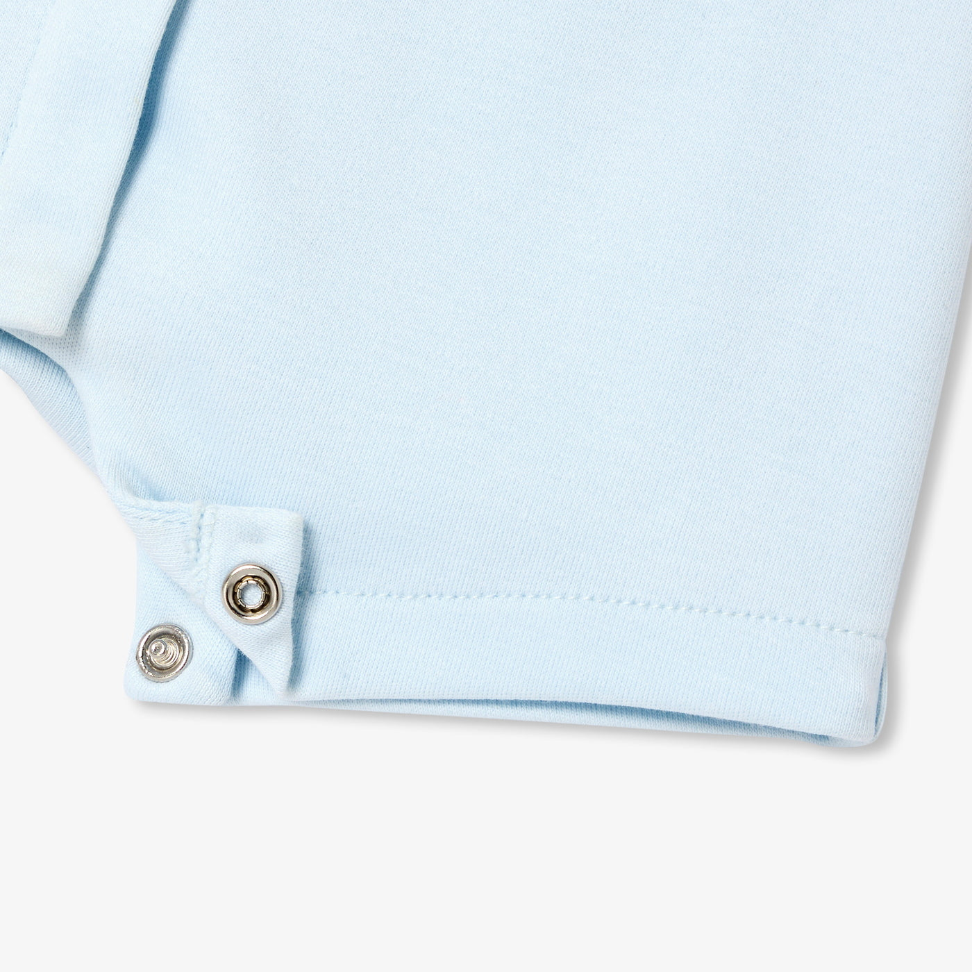 Baby girl interlock cotton romper - bleu pale