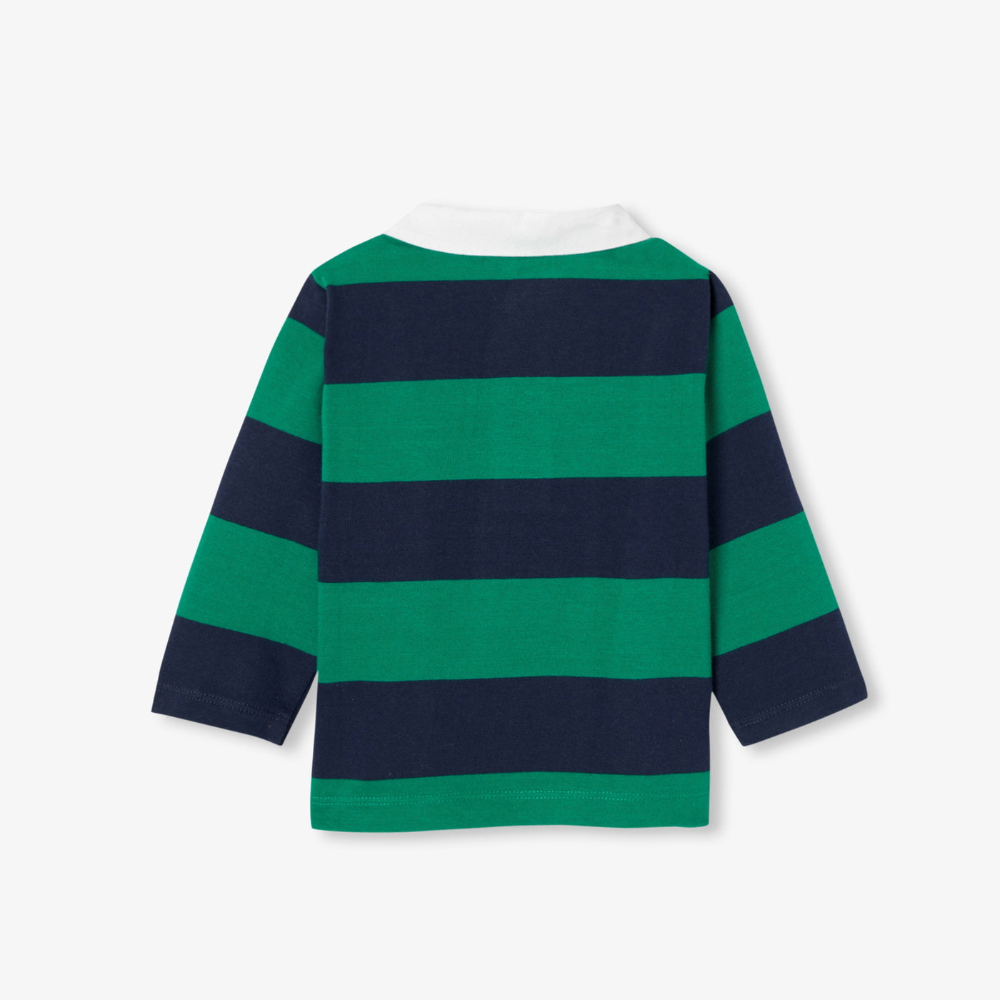 Baby boy long-sleeved polo shirt - marine/vert