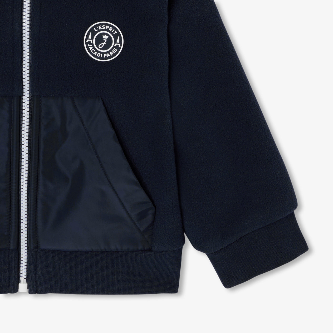 Baby zip-up fleece cardigan - marine jacadi
