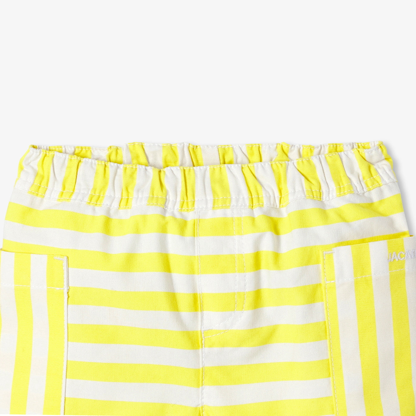 Baby boy striped twill shorts - blanc/jaune