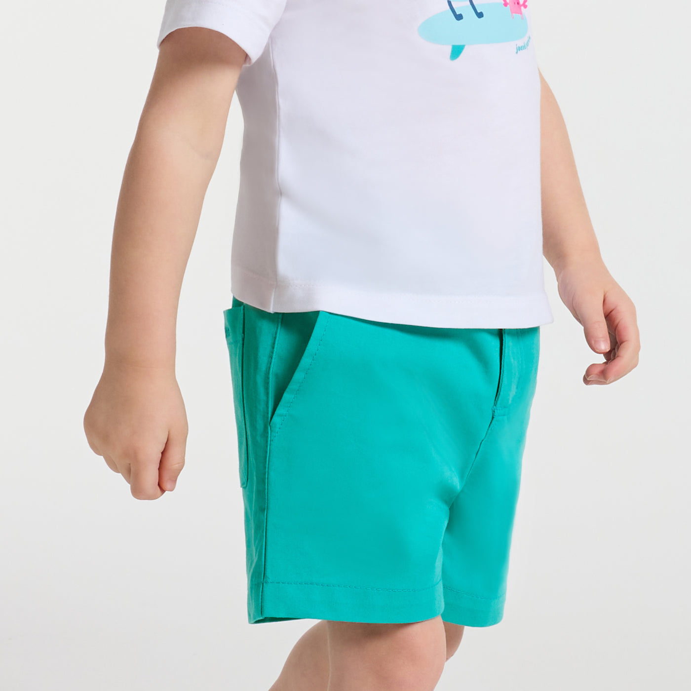 Baby boy gabardine shorts - vert emeraude