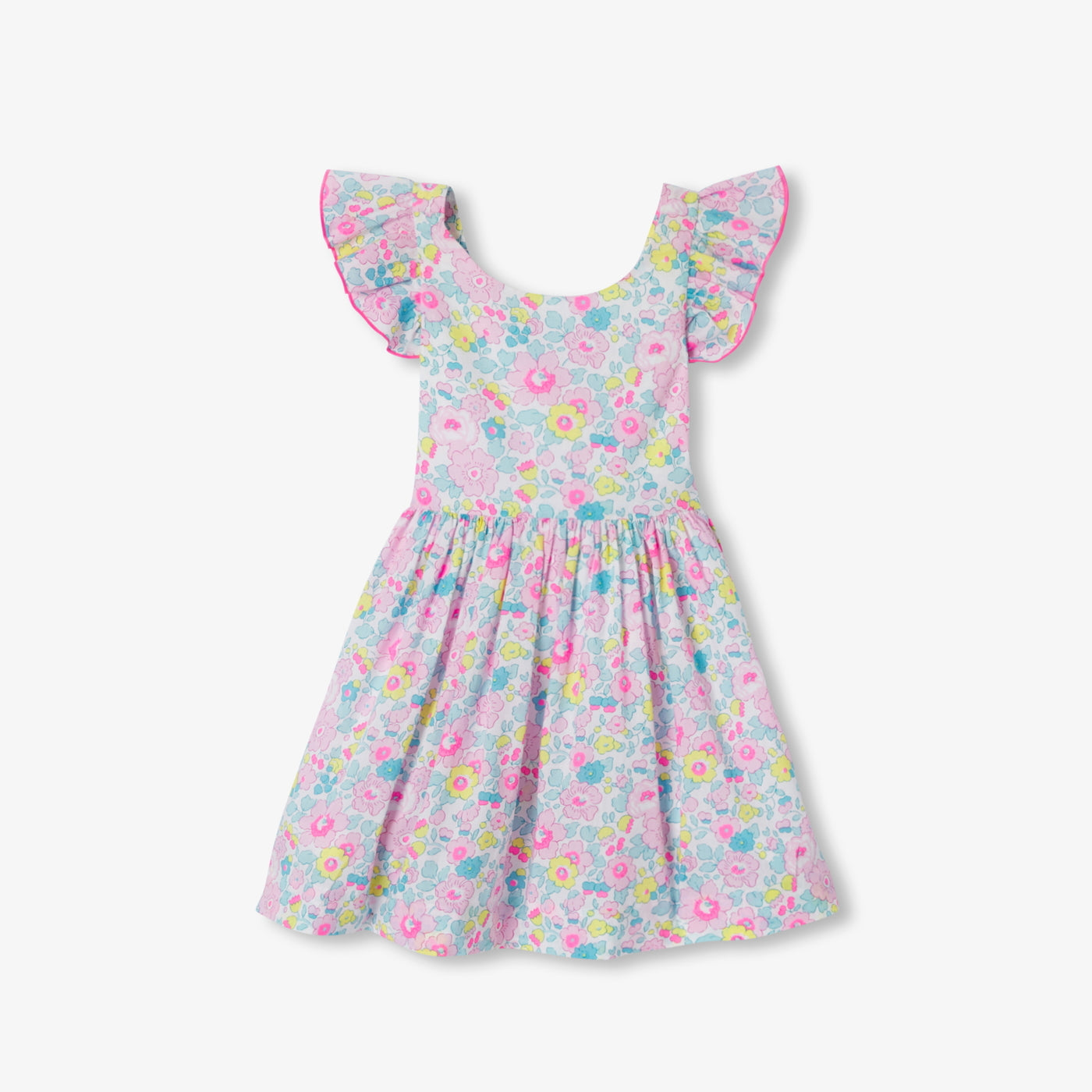 Baby girl dress in Liberty fabric - blanc/multico