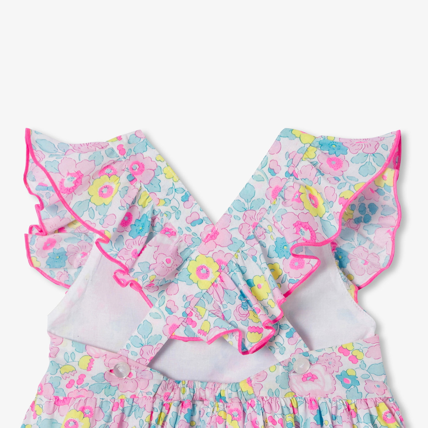 Baby girl dress in Liberty fabric - blanc/multico