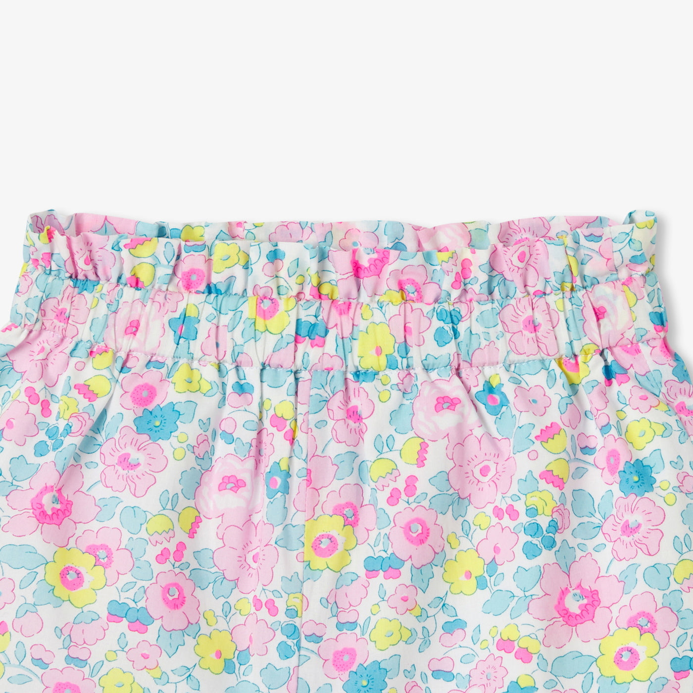 Baby girl shorts in Liberty fabric - blanc/multico