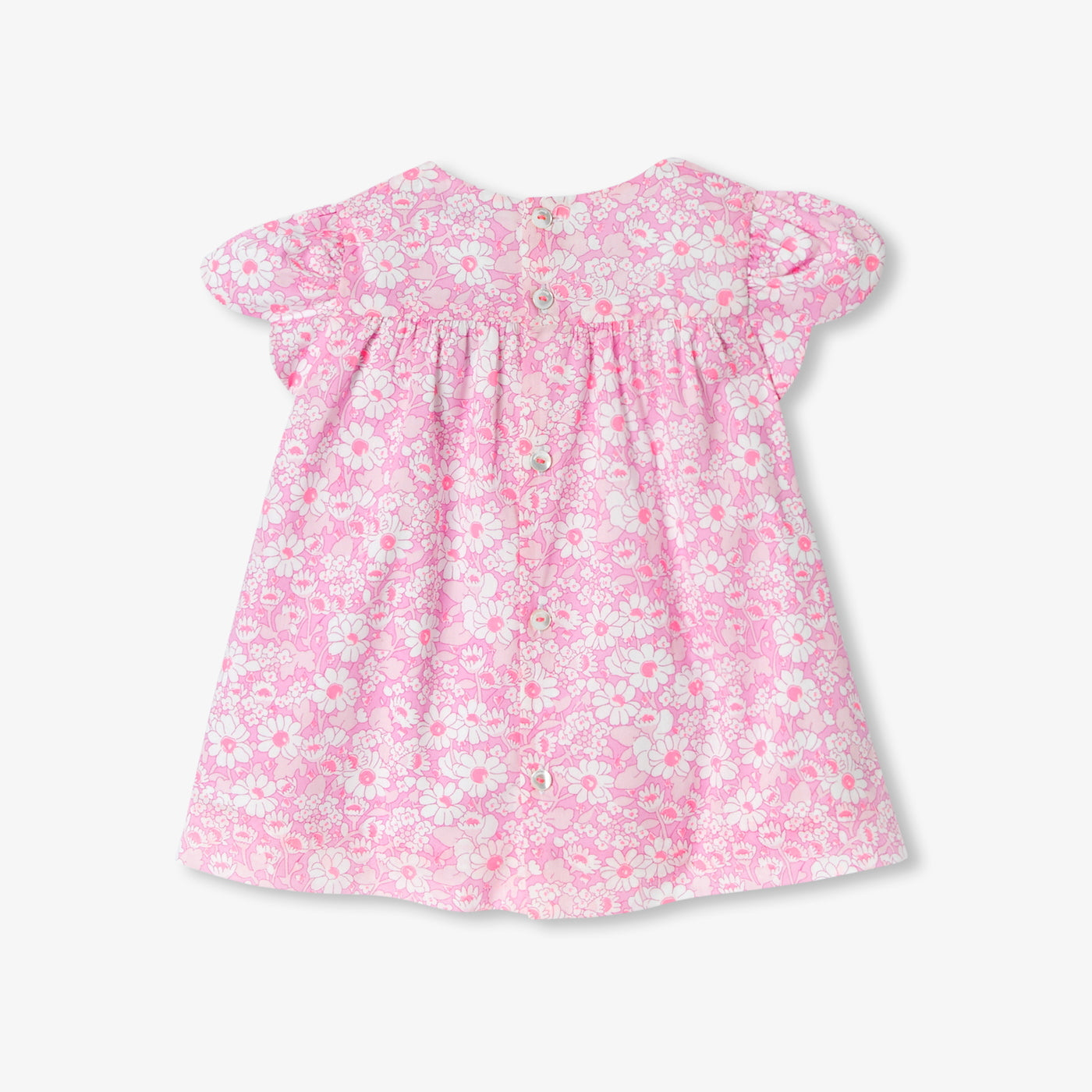 Baby girl short-sleeved Liberty fabrics dress - multico