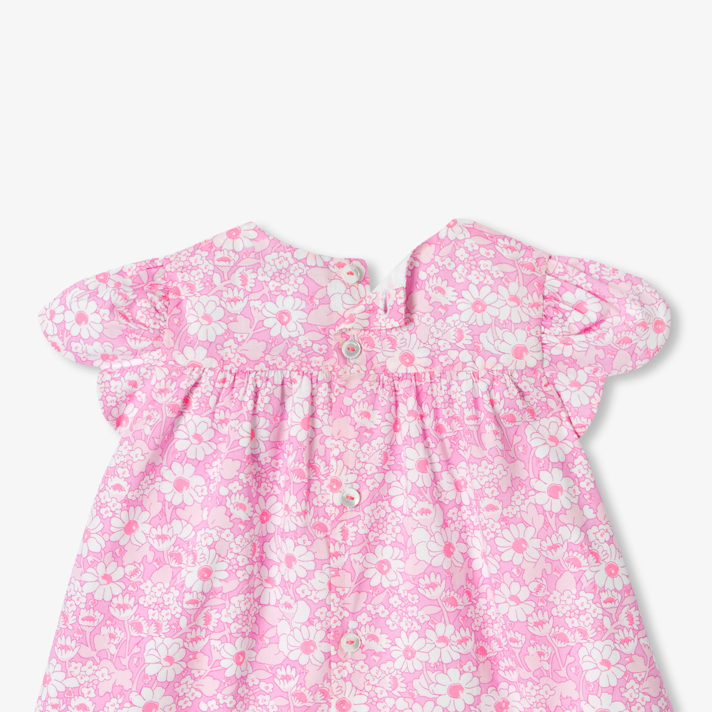 Baby girl short-sleeved Liberty fabrics dress - multico