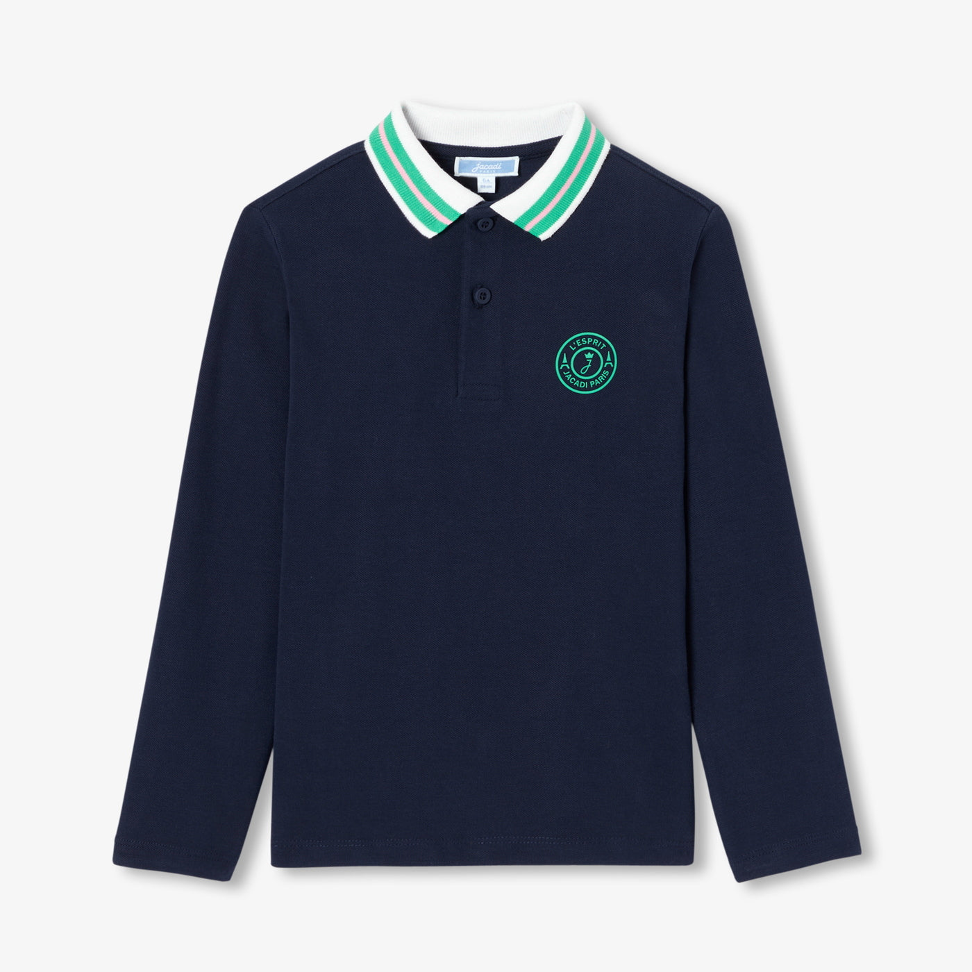 Boy cotton piqué polo shirt - encre