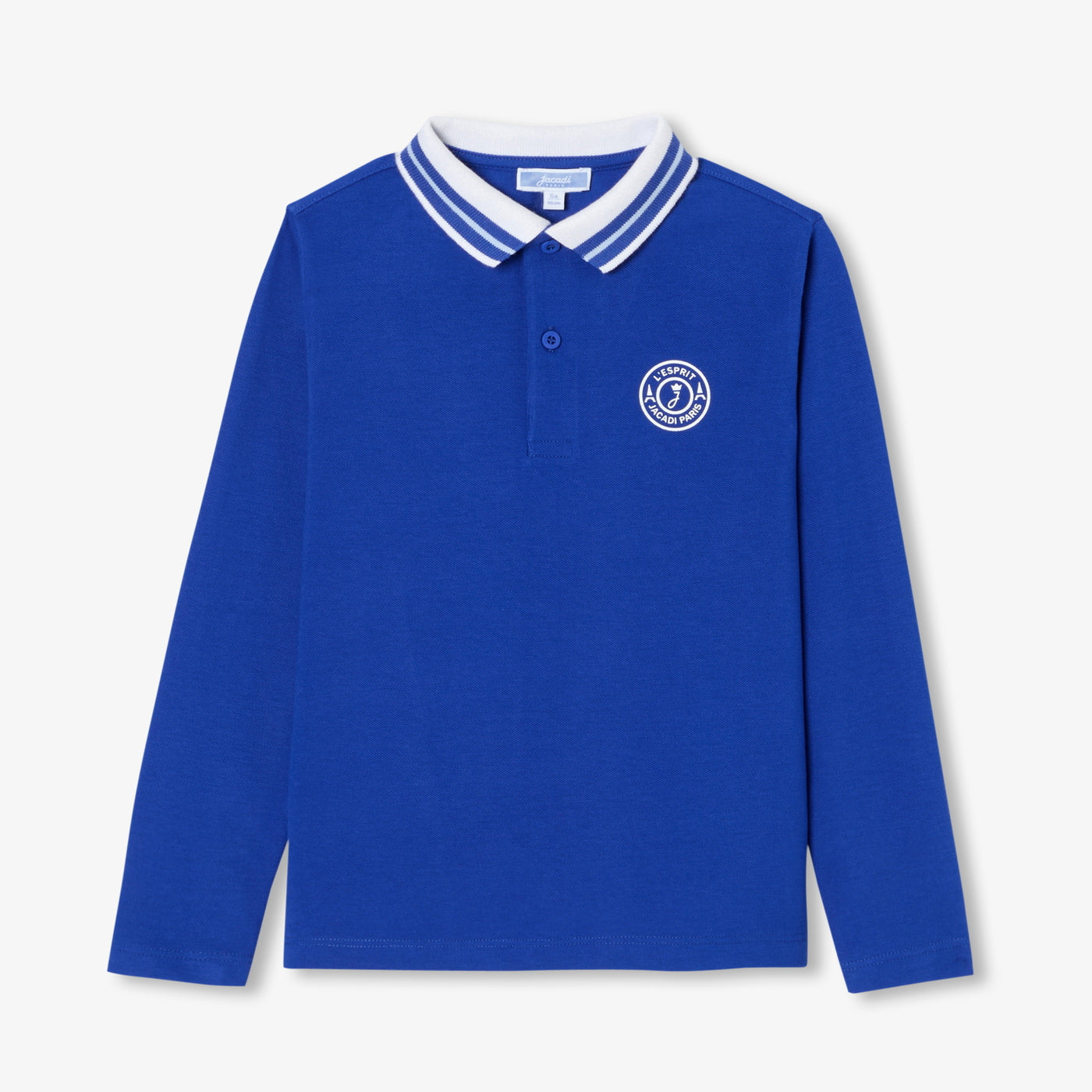 Boy cotton piqué polo shirt - bleu roi