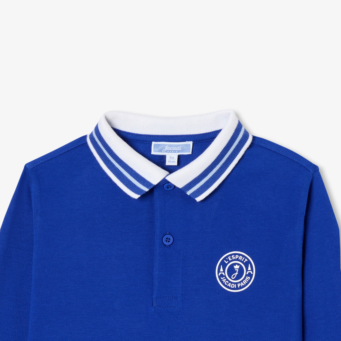 Boy cotton piqué polo shirt - bleu roi