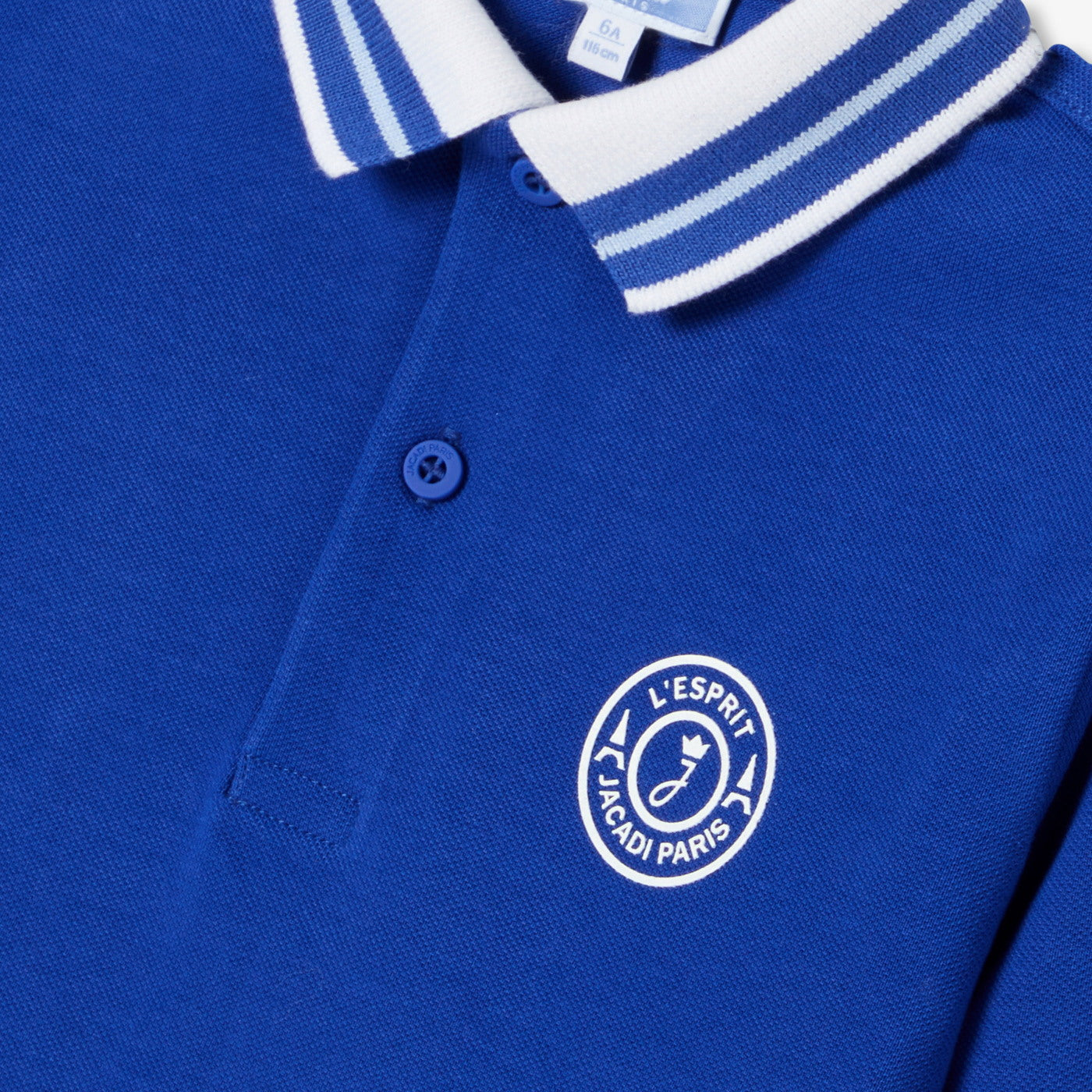 Boy cotton piqué polo shirt - bleu roi