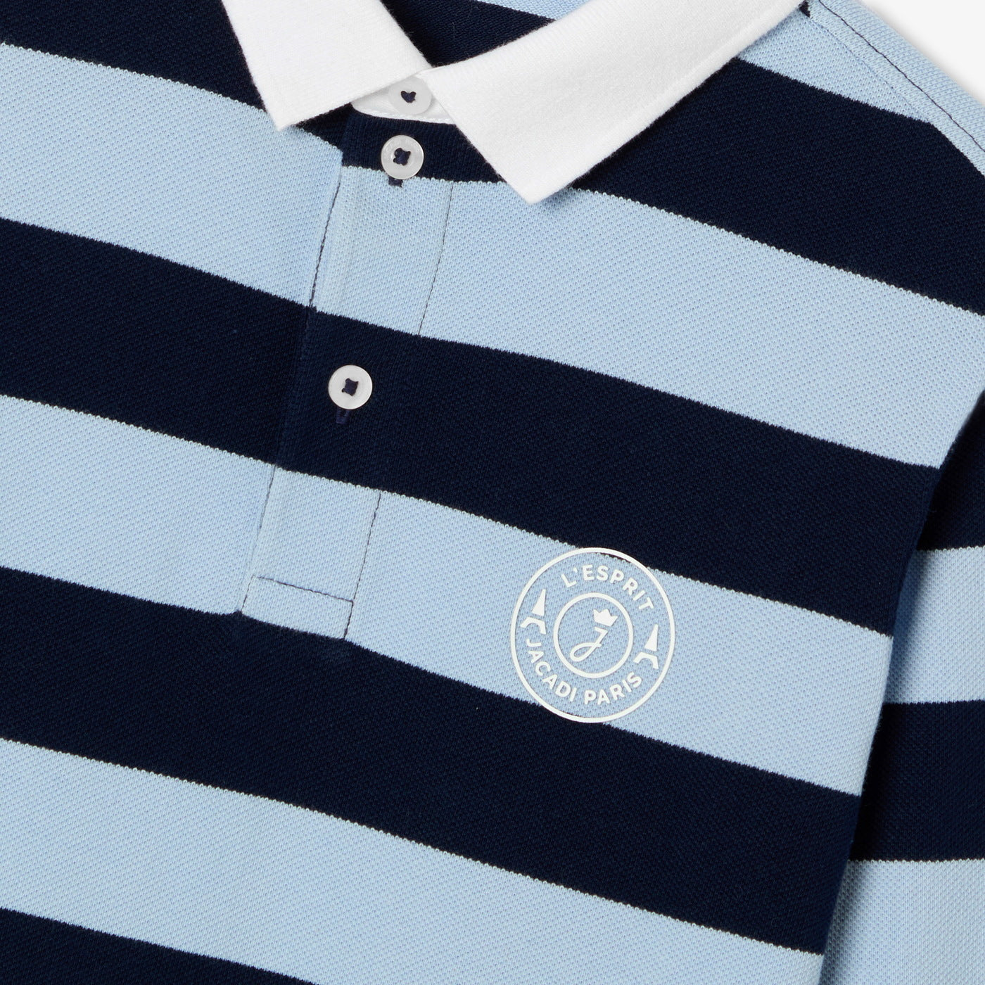 Child cotton piqué rugby polo shirt - bleu/multico