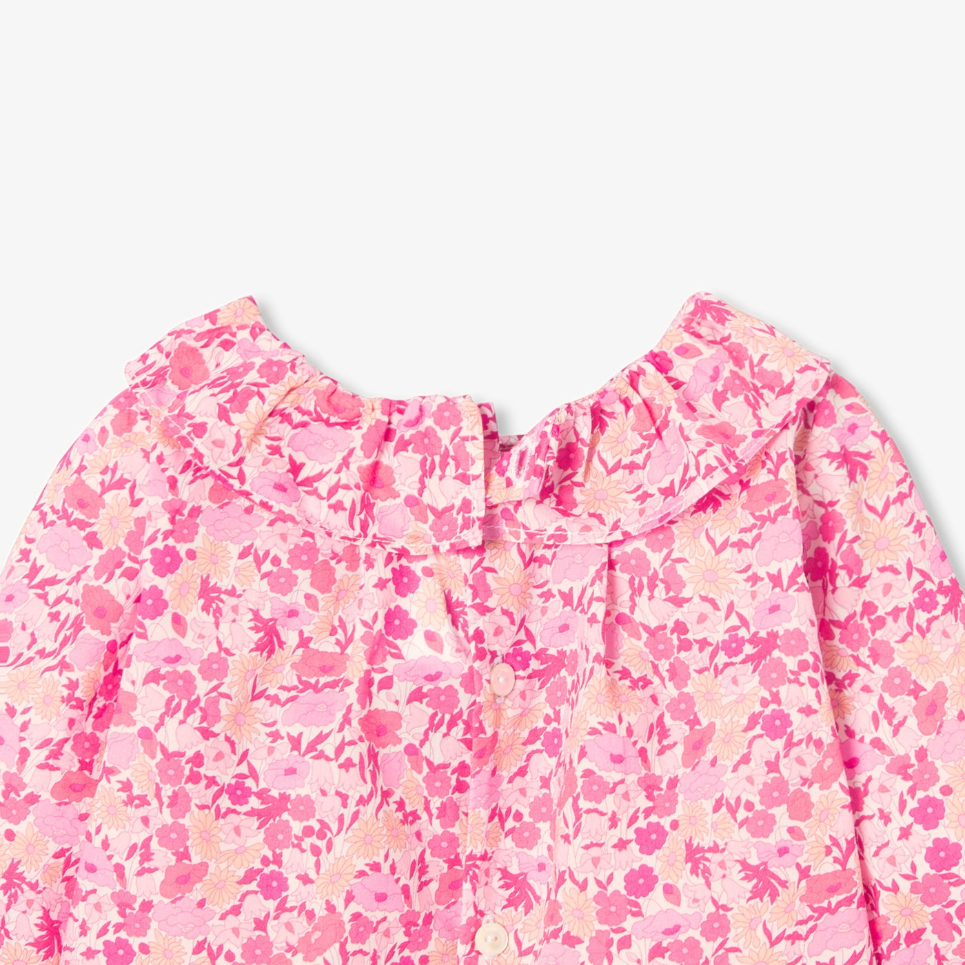 Baby girl blouse in Liberty fabric - rose/multico