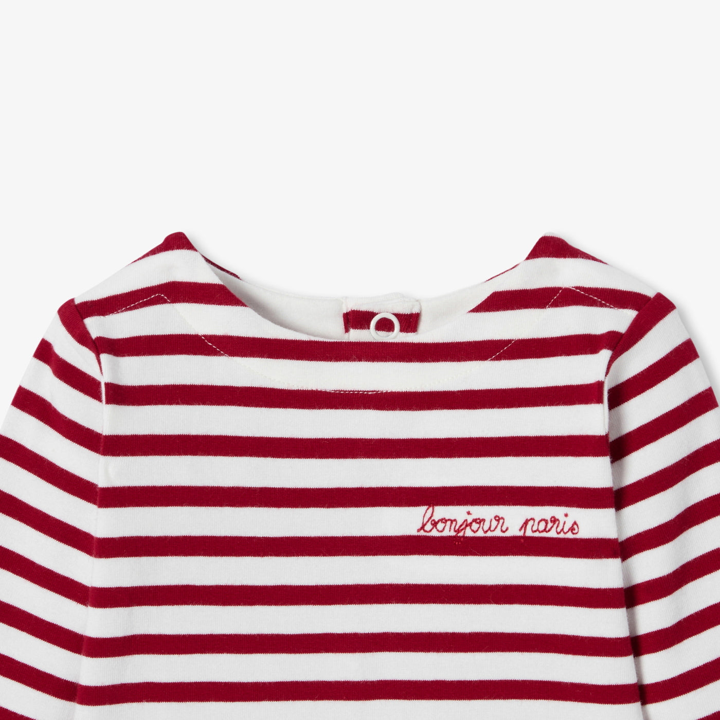 Baby striped long-sleeved bodysuit - blanc/rouge