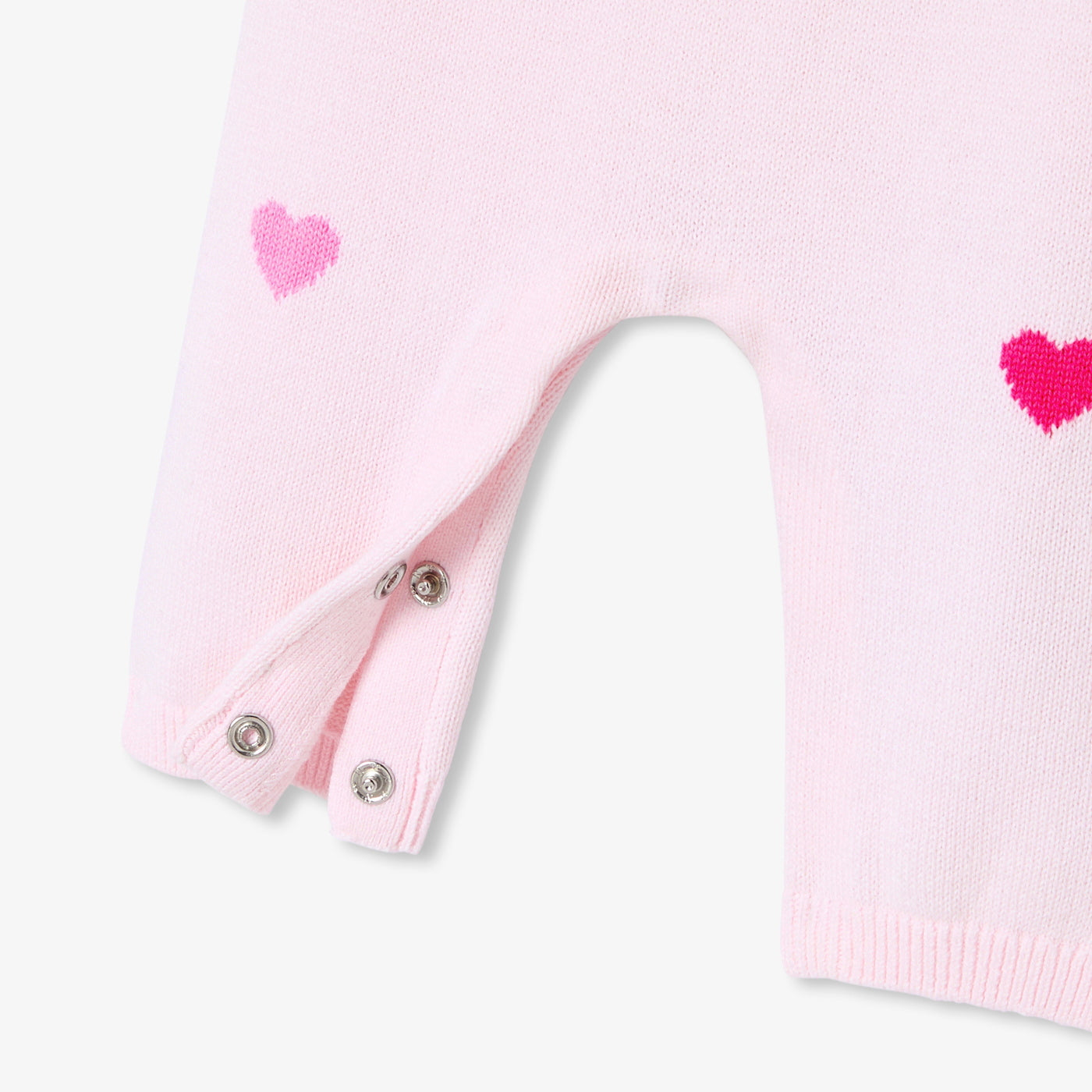 Baby girl cotton long-sleeve jumpsuit - rose/multico