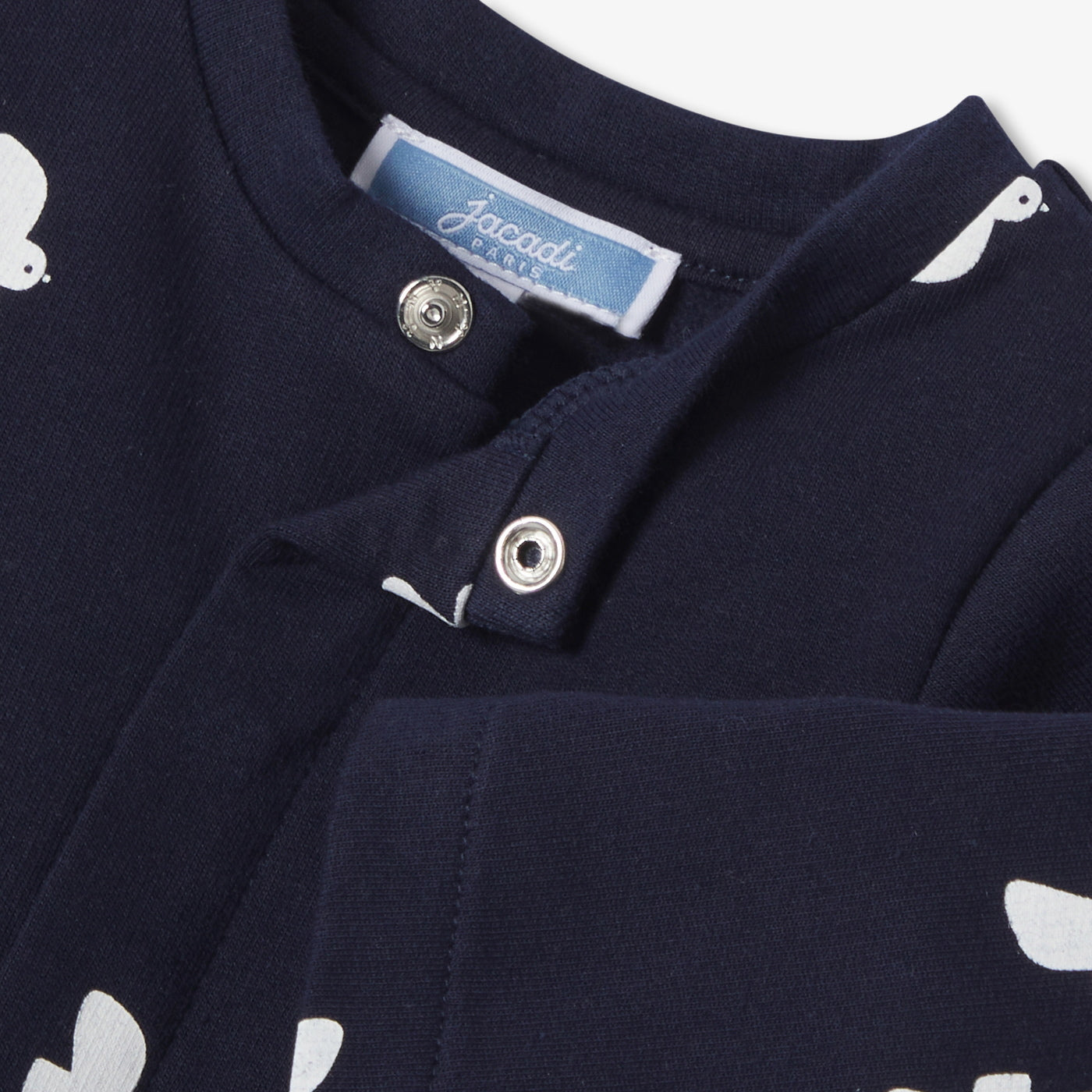 Baby soft fleece pyjamas - marine/blanc