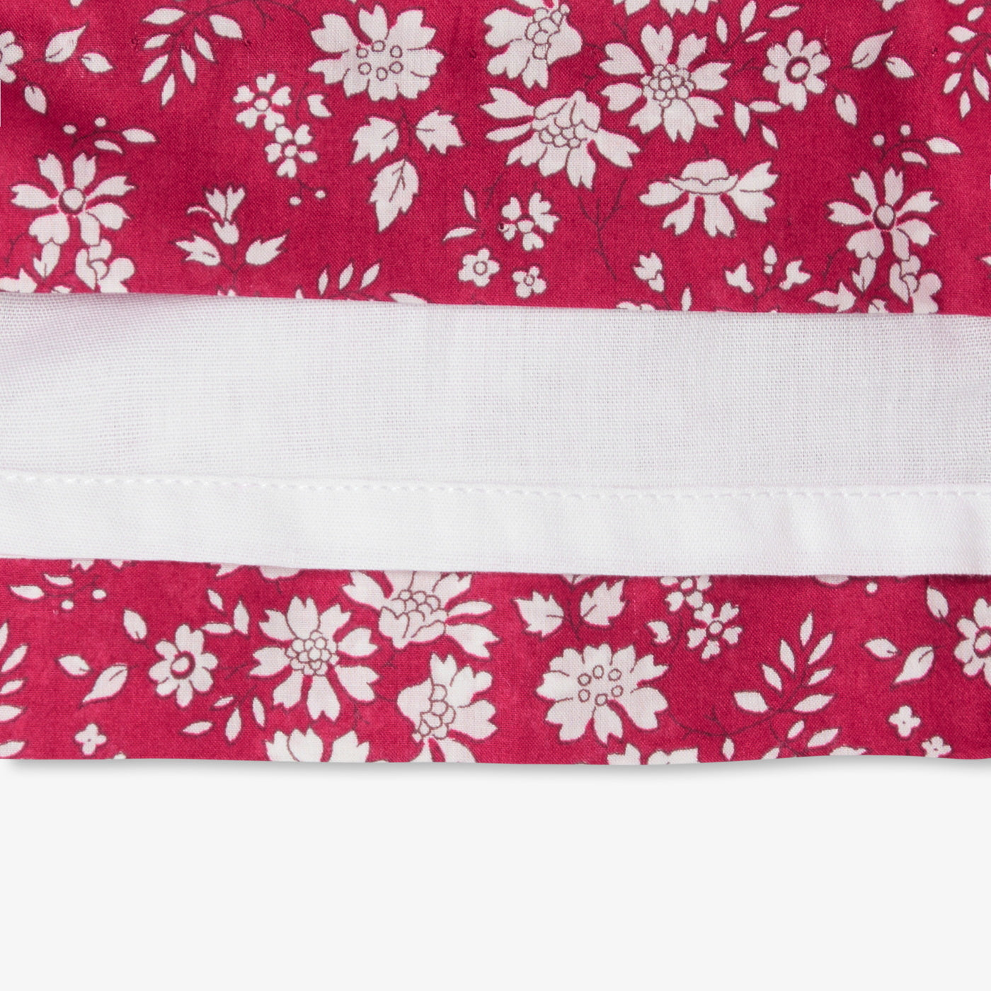 Baby girl long-sleeved dress in Liberty fabric - rouge/blanc