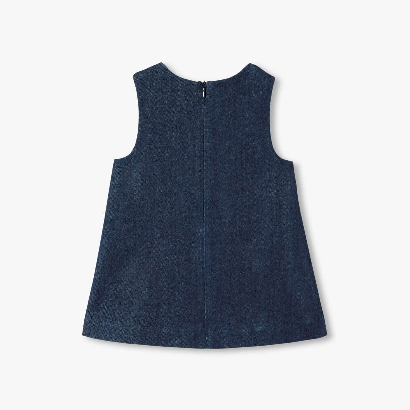Baby girl denim pinafore dress - denim fonce
