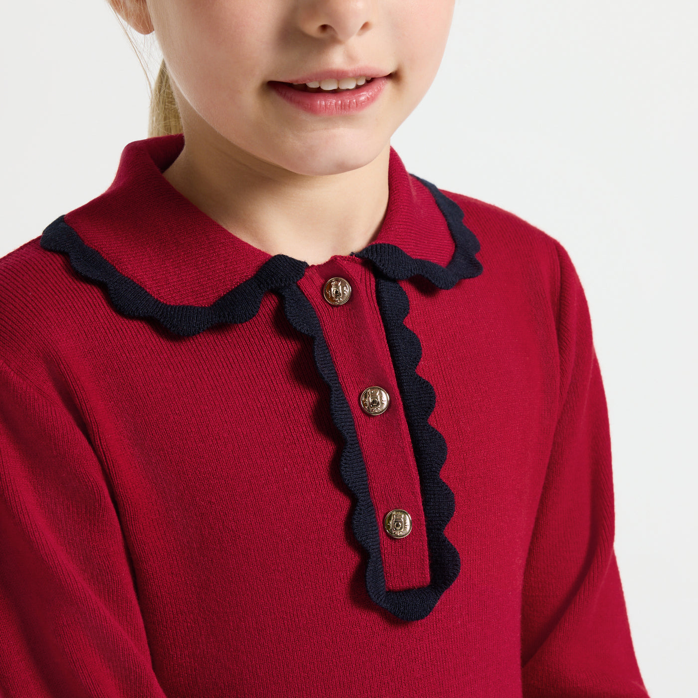No. 1 Girl knit dress - rouge rubis