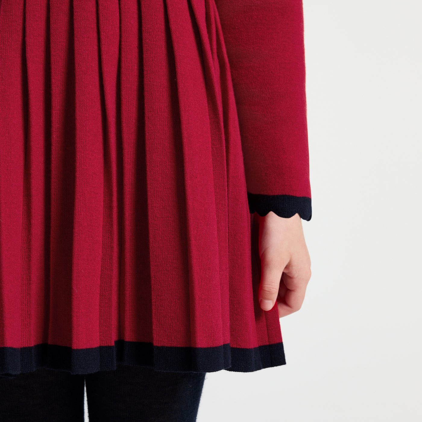 No. 1 Girl knit dress - rouge rubis