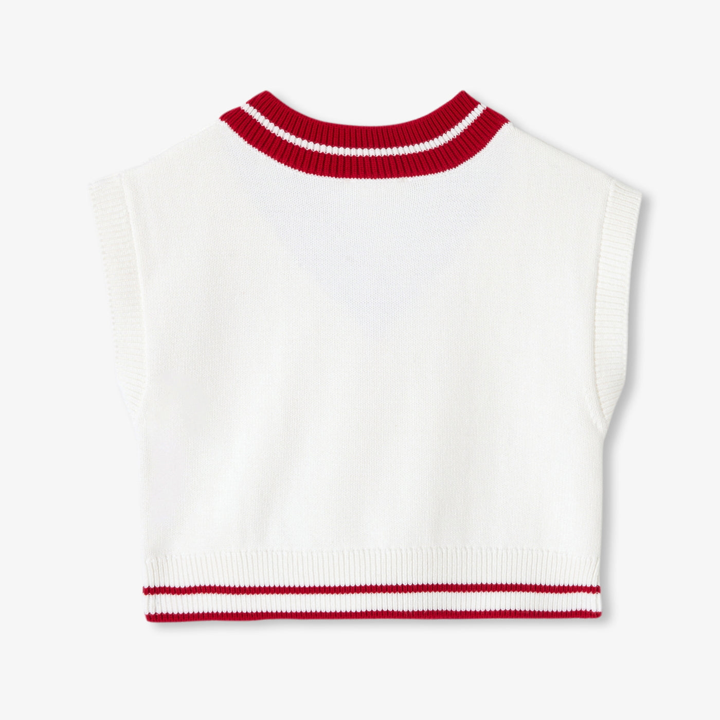 Girl sleeveless cotton jumper - blanc doux jacadi