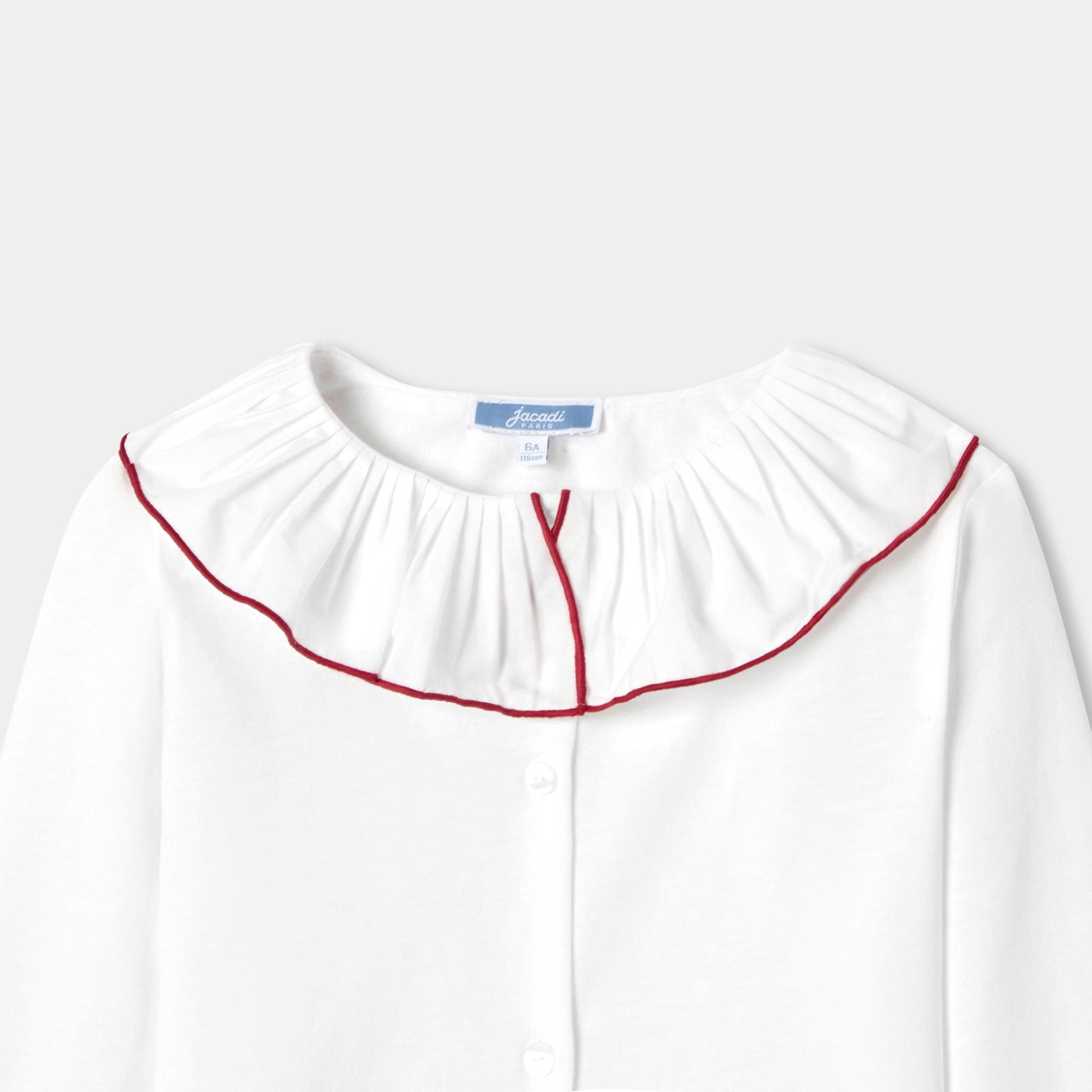 Girl cotton jersey blouse - blanc jacadi