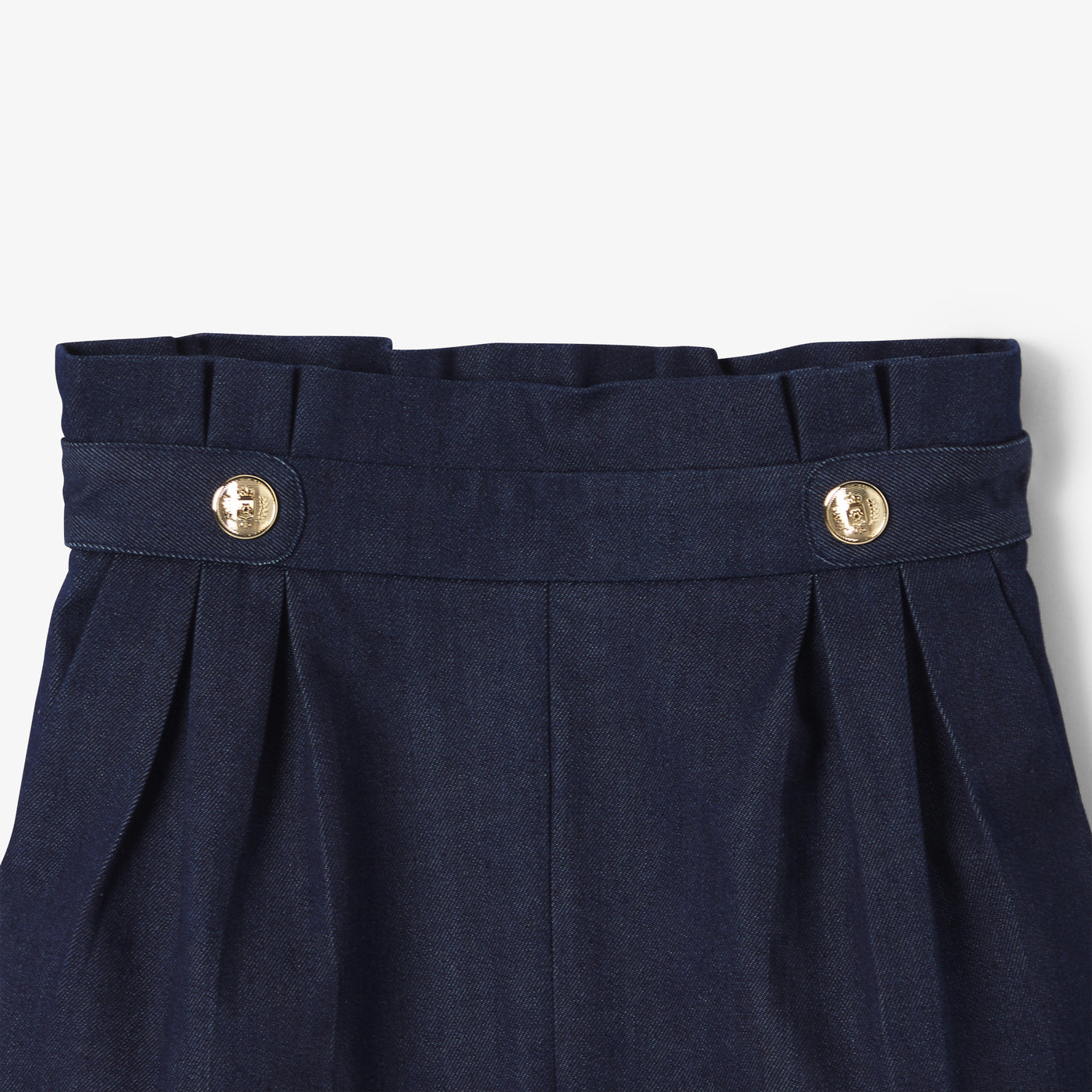 Girl wide-leg jeans in raw denim - denim fonce