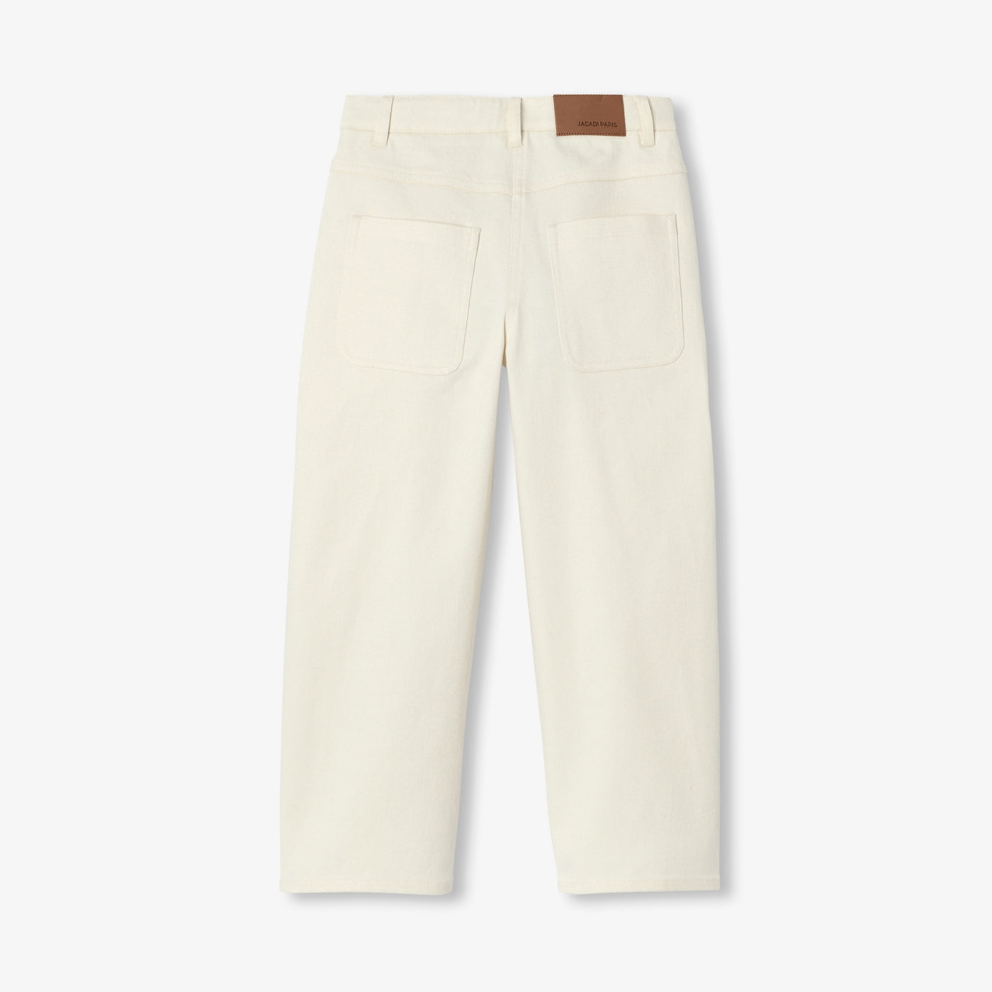 Girl twill barrel trousers - ecru